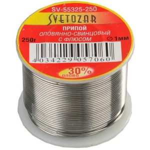 СВЕТОЗАР 250 г, 30% Sn / 70% Pb, оловянно-свинцовый припой