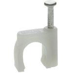 ЗУБР 10 мм, полиэтилен, 40 шт., скоба-держатель для круглого кабеля