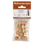 Заглушка для отверстия цилиндр 15мм дерево сосна 20шт