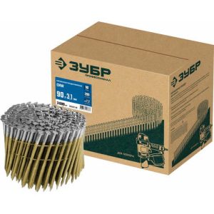 ЗУБР CNW 90 х 3.1 мм, барабанные гвозди рифленые, 3600 шт
