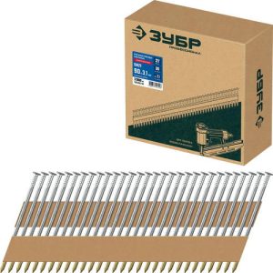 ЗУБР SN21 90 х 3.1 мм, реечные гвозди рифленые оцинкованные, 2000 шт