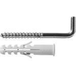 ЗУБР 60 x 12 мм, 2 шт., дюбели распорные в комплекте с шурупом-крюком ЕВРО