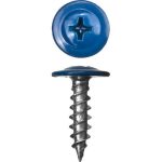ЗУБР 25 х 4.2 мм, 400 шт., ПШМ саморезы с прессшайбой для листового металла RAL-5005 синий насыщенный Мастер