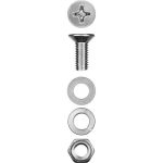 ЗУБР M4 x 16 мм, 30 шт., потайная головка, винт DIN 965 в комплекте с гайкой, шайбой, шайбой пружинной