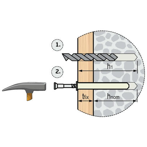 Дюбель-гвоздь PDG LK с цилиндрической манжетой 5х50мм 27шт — изображение 2