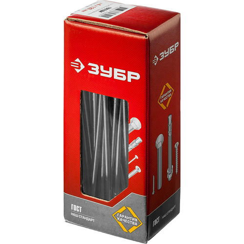 ЗУБР 120 х 4.0 мм, 1 кг, ГОСТ 4028-97, гвозди строительные оцинкованные — изображение 2