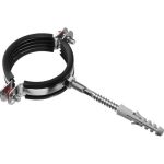 ЗУБР 1 шт., 2", оцинкованный, в комплекте с сантехнической шпилькой и дюбелем, хомут трубный с гайкой Мастер