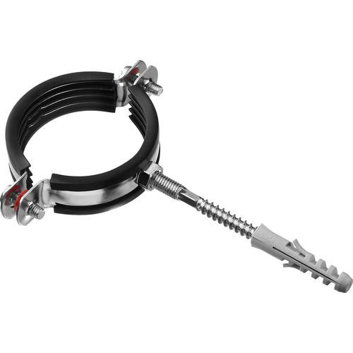 ЗУБР 1 шт., 2", оцинкованный, в комплекте с сантехнической шпилькой и дюбелем, хомут трубный с гайкой Мастер