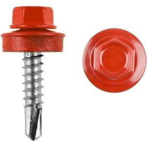 Саморез кровельный Креп-Комп RAL3003 красный рубин 4,8х19 мм 250 штук