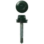 ЗУБР 29 х 4.8 мм, 400 шт., RAL 6005 зеленый насыщенный, СКД саморезы кровельные для деревянной обрешетки Профессионал