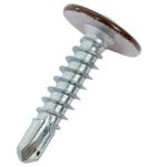 Саморез с прессшайбой Креп-Комп пшс328017 со сверлом окрашенный Ral 8017 4,2х32 мм 500 штук