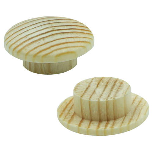 Заглушка для отверстия 12мм дерево сосна 10шт с широкой шляпкой — изображение 2