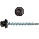 Саморез кровельный Креп-Комп ск708019кф 4,8х70 мм Ral 8019 серо-коричневый 100 штук