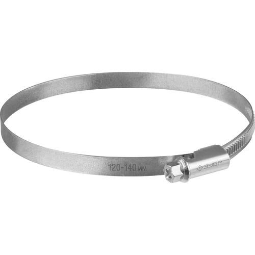 ЗУБР 10 шт, 120-140 мм, оцинкованный, червячный хомут Х-9Н — изображение 2