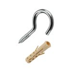 Шуруп-полукольцо 6х65мм с дюбелем 2шт