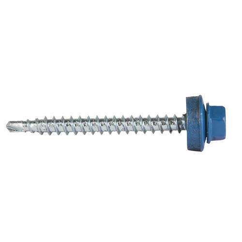 ЗУБР 50 х 4.8 мм, 250 шт., RAL 5009 небесно-голубой, СКД саморезы кровельные для деревянной обрешетки Профессионал