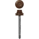 ЗУБР 35 х 4.8 мм, 380 шт., RAL 8017 шоколадно-коричневый, СКД саморезы кровельные для деревянной обрешетки Профессионал