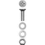 ЗУБР M6 x 16 мм, 12 шт., потайная головка, винт DIN 965 в комплекте с гайкой, шайбой, шайбой пружинной