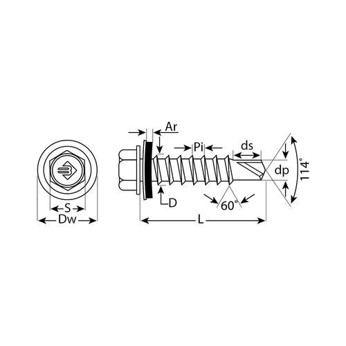 ЗУБР 80 х 4.8 мм, 140 шт., RAL 6002 зеленый лист, СКД саморезы кровельные для деревянной обрешетки Профессионал — изображение 2