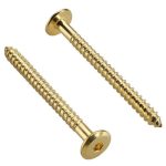 Шуруп мебельный с плоской головкой латунированный 6,3х50 30шт