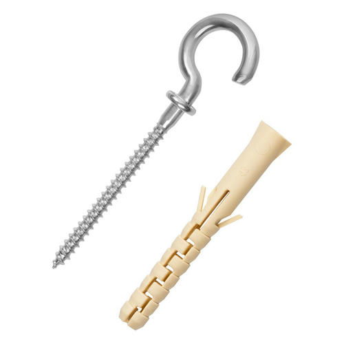 Шуруп-полукольцо 3,5х70мм с манжетой с дюбелем 2шт