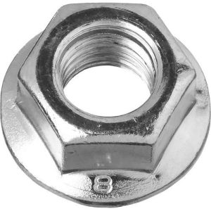 ЗУБР DIN 6923 с фланцем, M12, 5 кг, кл. пр. 8 оцинкованная гайка