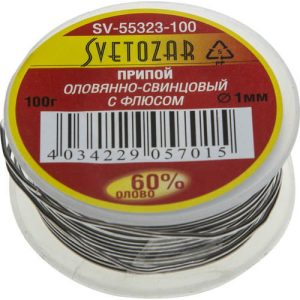 СВЕТОЗАР 100 г, 60% Sn / 40% Pb, оловянно-свинцовый припой