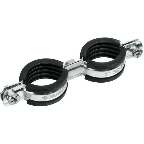 ЗУБР 8 шт, 1", двойной трубный хомут оцинкованный — изображение 2