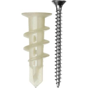 ЗУБР 33 мм, 4 шт., дюбели для гипсокартона с саморезами ДРИВА