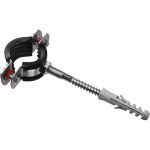 ЗУБР 1 шт., 3/4", оцинкованный, в комплекте с сантехнической шпилькой и дюбелем, хомут трубный с гайкой Мастер