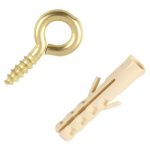 Шуруп-кольцо 10х2,7х5мм латунир. С дюбелем 4шт