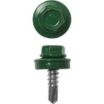 ЗУБР 25 х 5.5 мм, 420 шт., RAL 6002 зеленый лист, СКМ саморезы кровельные для металлических конструкций Профессионал