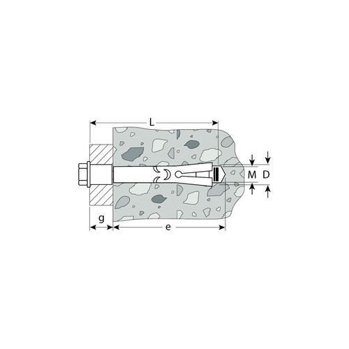 ЗУБР 12х110 мм, 15 шт., желтопассивированный, болт анкерный с пластиковым кольцом — изображение 2