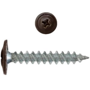 Саморез с пресс-шайбой Креп-Комп RAL8017 острый 4,2х25 мм 500 шт