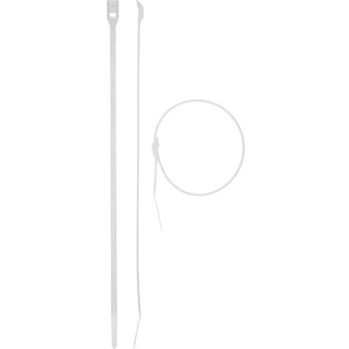 ЗУБР 205х3.6, 50 шт., хомуты нейлоновые белые, с плоским замком КОБРА Профессионал