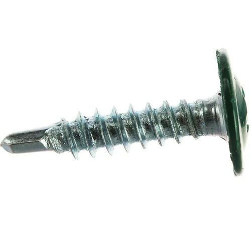 Саморез с прессшайбой Креп-Комп пшс256005 со сверлом окрашенный Ral 6005 4,2х25 мм 500 штук