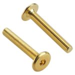 Винт мебельный с плоской головкой латунированный 6х50 20шт