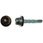 Саморез кровельный Креп-Комп ск55258019кф 5,5х25 мм Ral 8019 серо-коричневый 250 штук