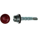 Саморез кровельный Креп-Комп ск55193003кф 5,5х19 мм Ral 3003 красный рубин 250 штук