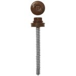 ЗУБР 60 х 4.8 мм, 1000 шт., RAL 8017 шоколадно-коричневый, СКД саморезы кровельные для деревянной обрешетки Профессионал