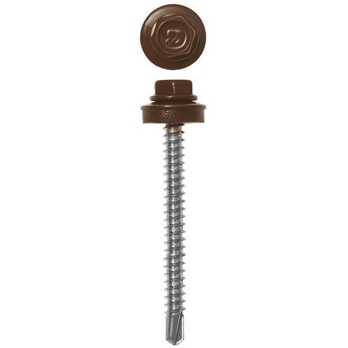 ЗУБР 60 х 4.8 мм, 1000 шт., RAL 8017 шоколадно-коричневый, СКД саморезы кровельные для деревянной обрешетки Профессионал