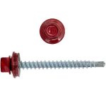 Саморез кровельный Креп-Комп ск703003кф 4,8х70 мм Ral 3003 красный рубин 100 штук