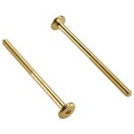 Винт мебельный с плоской головкой латунированный 6х90 14шт