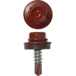 ЗУБР 19 x 5.5 мм, 500 шт., RAL 3003 рубиново-красный, СКМ саморезы кровельные для металлических конструкций Профессионал