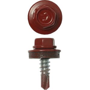 ЗУБР 19 x 5.5 мм, 500 шт., RAL 3003 рубиново-красный, СКМ саморезы кровельные для металлических конструкций Профессионал