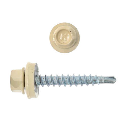 Саморез кровельный Креп-Комп RAL1014 слоновая кость 4,8х35 мм 3000 шт