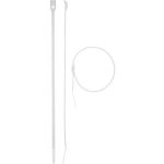 ЗУБР 155х2.5, 50 шт., хомуты нейлоновые белые, с плоским замком КОБРА Профессионал