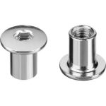 ЗУБР M6x12 мм, 5 кг (730 шт), оцинкованная, шест. 4 мм, гайка Эриксона с полукруглой головкой