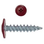 Саморез с пресс-шайбой Креп-Комп RAL3011 острый 4,2х19 мм 1000 шт