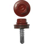 ЗУБР 25 x 5.5 мм, 420 шт., RAL 3003 рубиново-красный, СКМ саморезы кровельные для металлических конструкций Профессионал